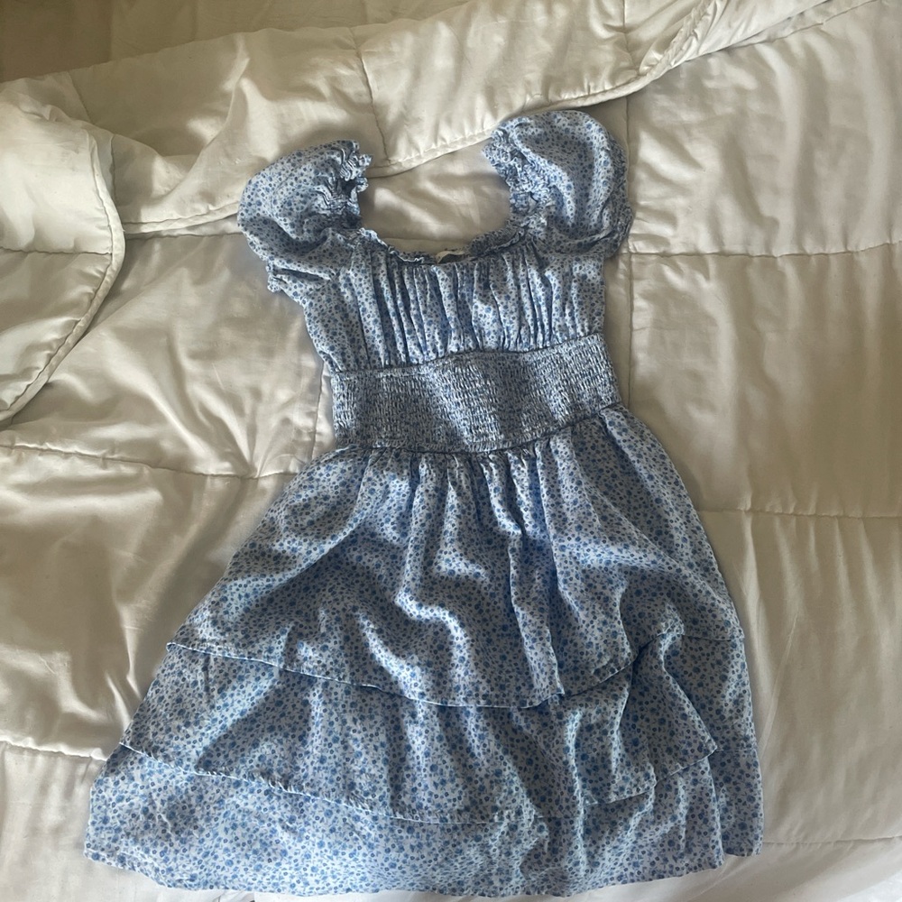 Hollister Blue Floral Casual Dress